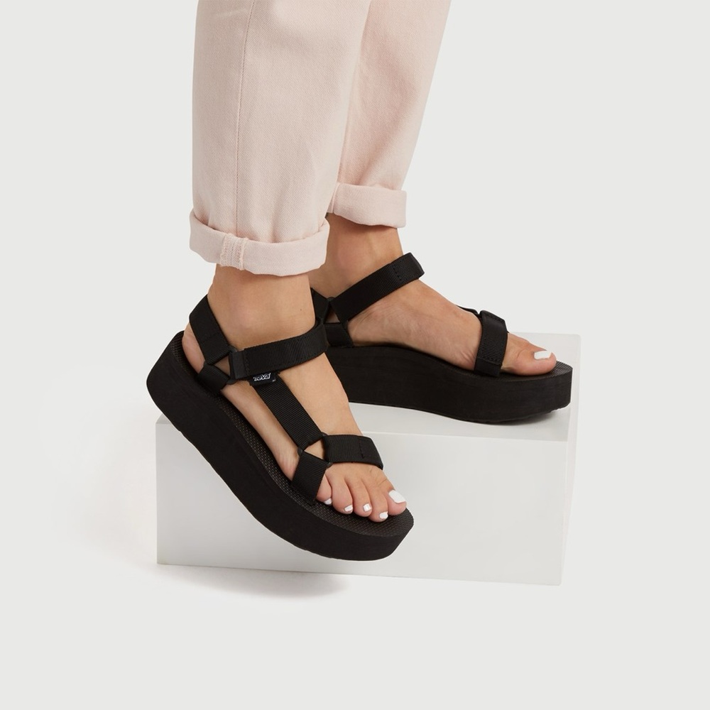 Teva Black Platform Sandals